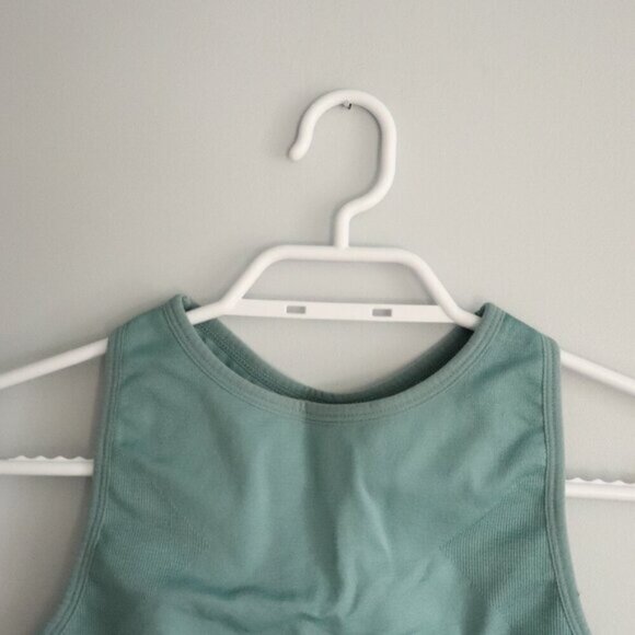 Knix Women's Sz S Green High Neck Racerback Stretch Activewear Sports Bra - Picture 3 of 8